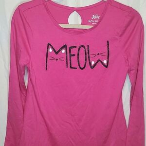 Glitter MEOW Cat Fun Shirt Size 12 by Justice